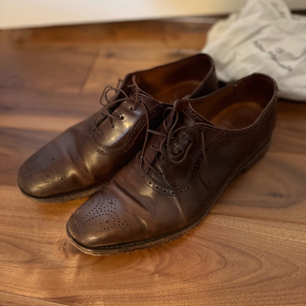 Allen Edmonds Dark Brown Leather Oxfords
